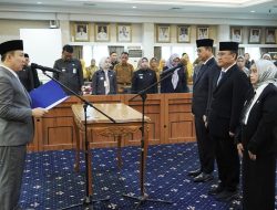 Pemprov Lampung Lantik 3 Pejabat Pimpinan Tinggi Pratama dan Ahli Utama